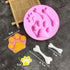 2 Pcs Cat Paw, Dog Paw and Bone Shape Flexible Silicone Molds for Fondant, Candy, Icing, and Chocolate