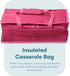 Dawhud Direct Insulated Casserole Carrier Bag - Food Transport Carrier for Hot or Cold Dishes - Thermal Travel Bags
