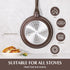 SENSARTE 9.5 Inch Nonstick Frying Pan Skillet, Granite Coating Chef's Pan, PFOA Free, Toffee Brown