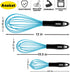 Anaeat Silicone Balloon Whisk, Heat Resistant Kitchen Whisks for Whisking, Cooking, Baking, Beating, Blue