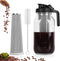 Cold Brew Coffee Maker, 64 oz Wide Mouth Mason Jar Pitcher with Stainless Steel Filter, Airtight & Leak-Proof