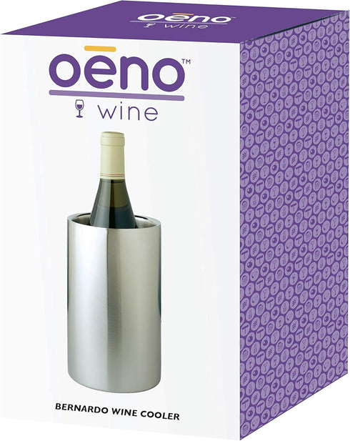 Bernardo Wine & Champagne Cooler Chiller - Double Walled, Stainless Steel Design Keeps Bottles Cold for Hours by Oenophilia