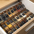 Yangbaga 12Pcs Glass Spice Jars with Labels - 4oz Empty Square Bottles with Acacia Wood Lid & Shaker Lids