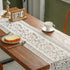 RHVQ 2Pcs Beige(13"x45") Lace Table Runners with Tassels, Farmhouse Boho Doily Vintage Floral Dollies for Tables