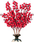 DearHouse 4 Pack Artificial Red Berry Stems, Burgundy Berry Floral for Christmas Tree Decoration