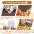 U'Artlines Fall Kitchen Mat - Anti Fatigue Cushioned Comfort Mats, Colorful Pumpkin Kitchen Rugs 17"x28"+17"x47"
