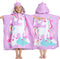 Joiedomi Kids Beach Towels with Hood for Girls Purple Unicorn Hooded Toddler