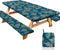 HobbLab Picnic Table Cover with Bench Covers Portable Table Cloth Built-in Storage Pocket