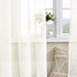MYSTIC-HOME White Sheer Curtain Panels 72 Inch Length, Light Filtering Drapes for Living Room, 2 Panels, 52" Wx72" L
