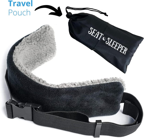 Travel Pillow Alternative with Airplane Head Straps and Car Support Band, Compact Neck Support for Travel