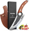 Huusk Chef Knives, Upgraded Viking Butcher Knife with Sheath, Sharp Japanese Meat Cleaver for Kitchen and Outdoor