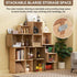 Closet C15-DBR KIRIGEN Stackable Wood Storage Cube /Basket/ Bins Organizer for Home Books Clothes Toy - Modular Open