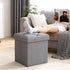 ZEUKMXOO Storage,35 Inches Grey15Wx15Dx15H Storage Ottoman Footrest Stool Small Ottoman with Foldable Ottomans Foot