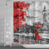 Yeele London Shower Curtain, Romantic Valentine's Day Big Ben Landscape Waterproof Polyester Home Decor