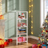5-Tier BS05BW005 TUTOTAK Corner Shelf, Corner Bookshelf for Small Space, Narrow Display Corner Shelf Stand with Storage