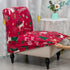 Armless Room(Red,1) Iauddy Accent Slipper Chair Cover Slipcover,Stretch Spandex Printed Removable Non-Slip Silp Cover