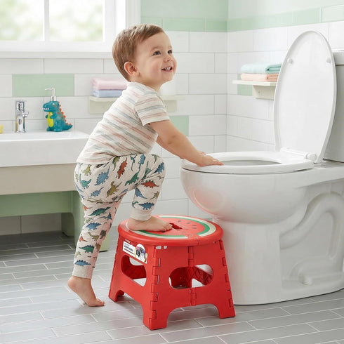 9 Inch, 265 lb ACSTEP Folding Step Stool Sturdy Collapsible Step Stool Foldable Up to for Kids Toddlers & Adults, Non