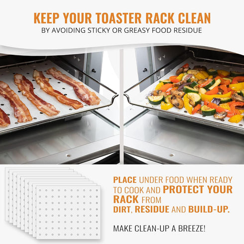Parchment Paper Sheets for Toaster Oven Air Fryer 9 x 11, Compatible with Gowise, Cuisinart, Non-Stick Paper Liners