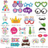 29 Pieces Birthday Photo Booth Props Kit for Kids Birthday Theme Table Centerpiece Craft Cutouts with Glue Dots