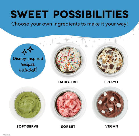 Frozen 1 Disney Dash My Mug Ice Cream Maker - Makes Single Serving of Gelato, Yogurt, Sorbet & More - Easy to Clean
