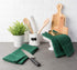 DII Basic Terry Collection Windowpane Dishtowel Set, 16x26, Dark Green, 4 Piece