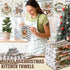 VitalCozy 12 14.2 21.3 Inch Pcs Christmas Kitchen Towels and Dishcloths Absorbent Stripe Christmas Tree Reindeer Santa