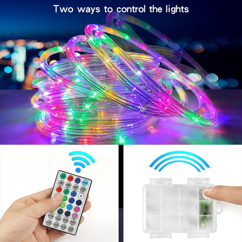 Hhyoisn 10 16 8 Battery Powered LED Baby Stroller Lights, FT Multicolor Stroller Rope Lights for Night Walking, Colors