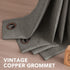H.VERSAILTEX Linen Blackout Curtain 84 Inches Long, Thermal Insulated Grommet Drapes, Primitive Textured Burlap Effect