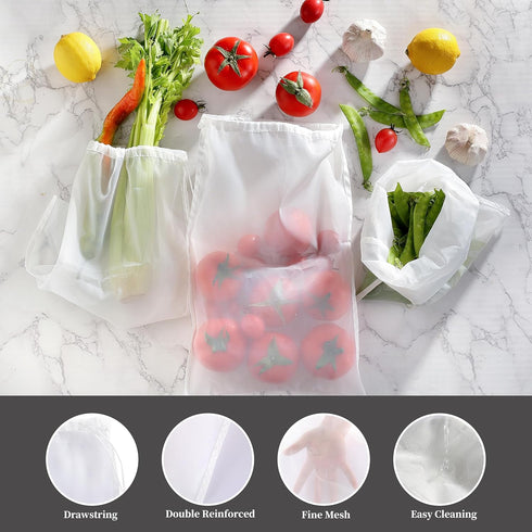 COKUMA 3 Pack 9.5"x14" Reusable Nut Milk Bag, Food-Grade Nylon Cheese Cloth Bag for Straining, Strong Fine Mesh