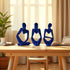 XINXUAN 3 Set Thinker Statue Home Decor-Bookshelf & Living Room&Mantel-Collectible Figurines - PCS (Flocking Blue)