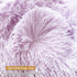 XeGe Fluffy Back Support Pillow Cover for Bed (No Filler), Light Purple Faux Fur Backrest Pillowcase, Lilac Furry