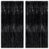 KatchOn XtraLarge Black Streamers | 3.2x8 Feet, Pack of 2 for Black Party Decorations, Tinsel Backdrop