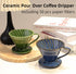 Ceramic Coffee Dripper with 50 Filters, Portable 01 Hand Drew Pour Over Coffee Maker for 1-2 People