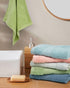 Cleanbear 6 Colors Pure Cotton Wash Cloths Set - Face Cloths 13 x 13 Inches (Light Blue, Jade Green, Light Green, Grey,