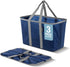 CleverMade EcoBasket 30L Collapsible Tote Basket 3 Pack Reusable Grocery Tote That Stands
