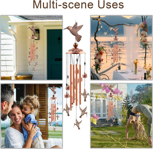 Wind Chimes Outdoor Clearance, Ukulork Aluminum Tube Windchime with S Hook for Patio Garden Decor