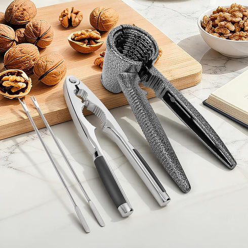 Abuntor Nut Crackers Tools Pecan Cracker, Walnut Clip Heavy Duty Nutcracker With Non-Slip Handle Seafood Cracker Tool