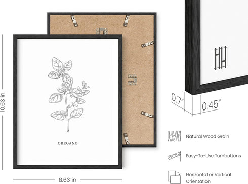 HAUS AND HUES Kitchen Herbs Wall Art Decor | Herb Prints and Kitchen Signs for Wall Decor (8"X10" Unframed)