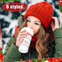 16 oz Winter(12 Cocoa,2.33.56.3 Inches) Tioncy Hot Chocolate Bar Supplies Christmas Reusable Coffee Cups Gift with Lids