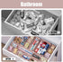 Plastic Drawer Organizers, 18 PCS Bathroom Drawer Organizer Bins, Makeup and Storage for Bedroom, Pink