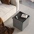 15 inches 300lbs, YOUDENOVA Storage Ottoman Cube, Foldable Storage Boxes, Padded Seat for Dorm Living Room, Support