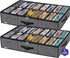 Onlyeasy Sturdy Under Bed Shoe Storage Organizer with Handles and Clear Window