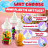 Baby Bottles for Baby Shower Game - 24 Pcs Clear Plastic Mini Bottles for Fun Bottle Chug Game