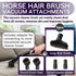 chaseroad 5PCS Set 5.9 1 1/4" Horse Hair Brush Vacuum Attachment - Black Round Vacuum Attachments & Brushes - In Long