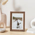 5x7 Set 4 4x6 Venusmiles Picture Frame of Natural Solid Walnut Photo Frames with Removable Mat Wall Hanging Large