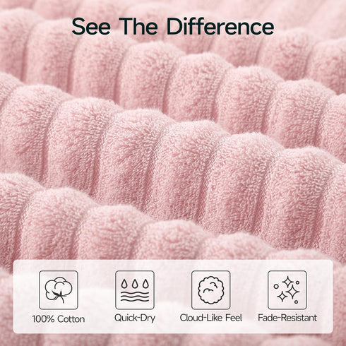 2Pack 3163 inches, 100% REDKISS Large Bath Towels Cotton, Super Soft and Absorbent, Quick-Dry Towels, Perfect