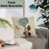 YeeJu Set of 4 Cotton Linen Floral Decorative Throw Pillow Covers 20x20 Inch for Home Decor