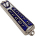 TALISMAN4U Ten Commandments Mezuzah with Scroll, Silver Tone Blue Enamel Israel Door Mezuza, 3.5 Inch