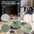 2 Hexagon Pouf Ottoman Stuffed with Pockets & Handle, Comfort Corduroy Poufs, Non-Slip Foot Stool Storage Ottoman, Foam