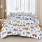 WINLIFE Construction Twin Comforter Set for Boys 3-Piece Teen Kids Bedding Reversible